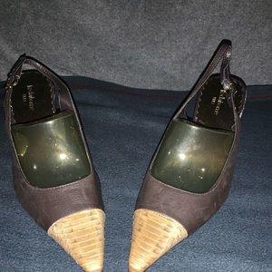 Brand new brown leather heels